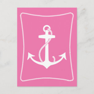 Roze Anchor Briefkaart