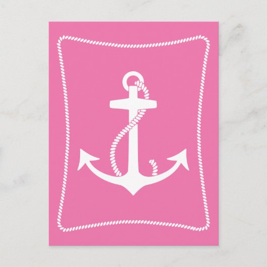Roze Anchor Briefkaart (Voorkant)