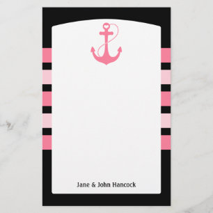 Roze Anchor Briefpapier