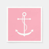 Roze Anchor Servetten (Voorkant)