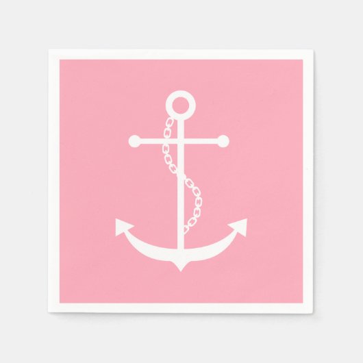 Roze Anchor Servetten (Voorkant)