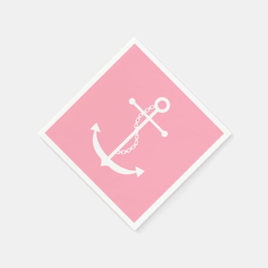 Roze Anchor Servetten (Hoek)