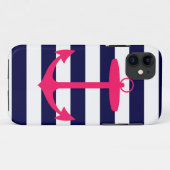 Roze Anchor Silhouette Case-Mate iPhone Case (Achterkant (horizontaal))