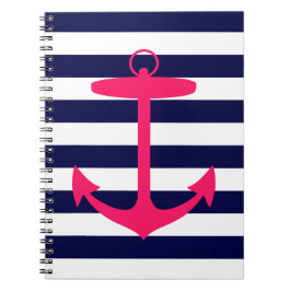 Roze Anchor Silhouette Notitieboek