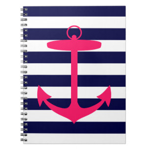 Roze Anchor Silhouette Notitieboek