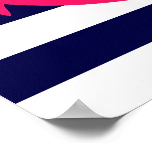 Roze Anchor Silhouette Poster (Hoek)