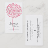 Roze andelion ventilator Verticale Visitekaartjes (Voorkant / Achterkant)