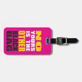 Roze Andere Zwarte Zak Bagage Label