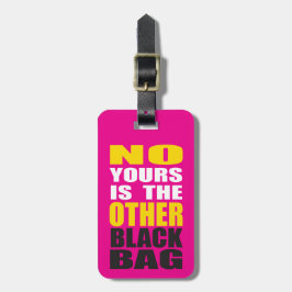 Roze Andere Zwarte Zak Bagage Label