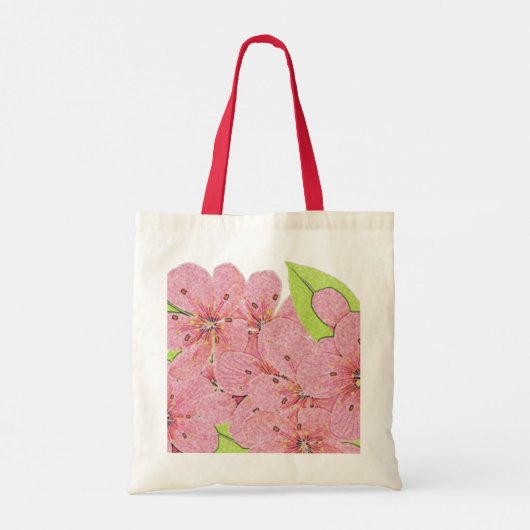 Roze anemie Canvas tas (Achterkant)
