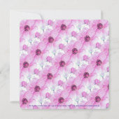 Roze anemon florale waterverf verloving kaart (Achterkant)