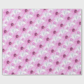 Roze anemone botanische waterverf art. rap cadeaupapier (Vlak)