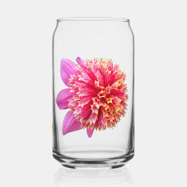 Roze Anemone Dahlia Bloom Bloemen Blikvorm Glas