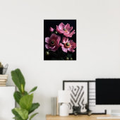 Roze Anemone Flowers Art Print Poster (Thuiskantoor)