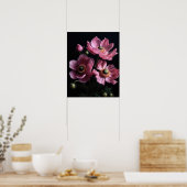 Roze Anemone Flowers Art Print Poster (Keuken)