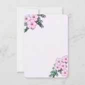 Roze Anemone Greenery Floral Wedding RSVP-kaart Kaart (Achterkant)