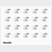 Roze anemone Greenery Return Address Sticker (Vel)