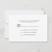 Roze Anemone Modern Wedding R.S.V.P. RSVP Kaartje (Achterkant)