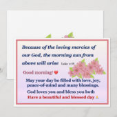 Roze Anemone Morning Blessenkaart (Voorkant / Achterkant)