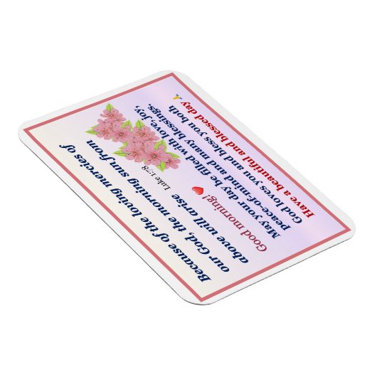 Roze Anemone Morning Blessenkaart Magneet (Rechterzijde)