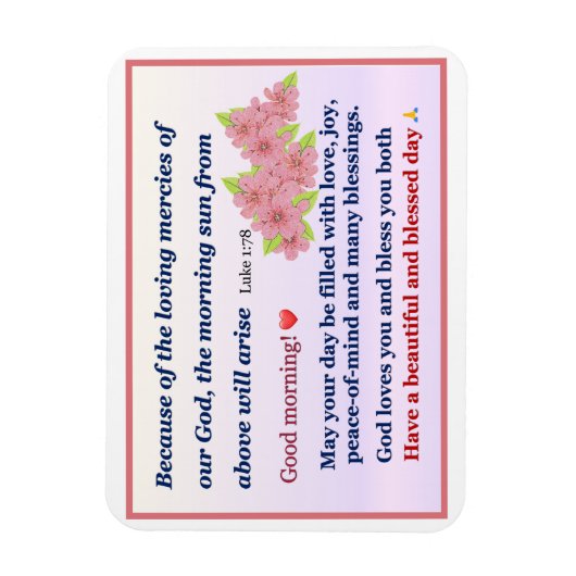 Roze Anemone Morning Blessenkaart Magneet (Verticaal)