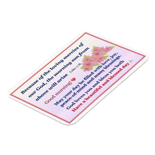 Roze Anemone Morning Blessenkaart Magneet (Linkerzijde)