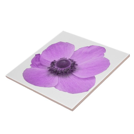 Roze Anemone Tile Tegeltje (Zijkant)