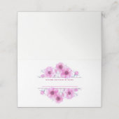 Roze anemone waterverf bruiloft gastenkaarten plaatskaartje (Buitenkant ongevouwen)