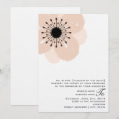 Roze Anemone Wedding nodigt uit: Van ouders van Br Kaart (Voorkant / Achterkant)