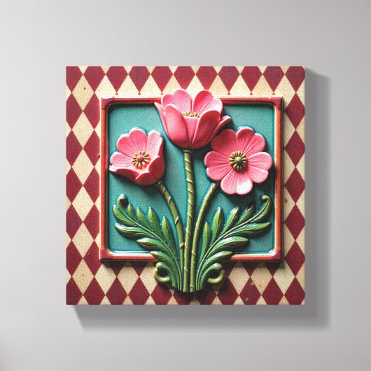 Roze Anemonen van Argyle Canvas Afdruk (Voorkant)