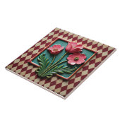 Roze Anemonen van Argyle Tegeltje (Zijkant)