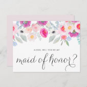  roze anemonen zullen je mijn eerbetoon zijn uitnodiging briefkaart (Voorkant / Achterkant)