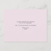  roze anemonen zullen je mijn eerbetoon zijn uitnodiging briefkaart (Achterkant)