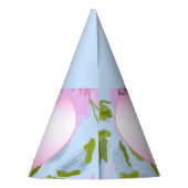 Roze anemones Love Garden Party Pet Feesthoedjes (Achterkant)