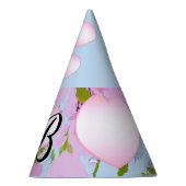 Roze anemones Love Garden Party Pet Feesthoedjes (Rechts)