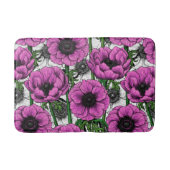 Roze anemontuin badmat (Voorkant)