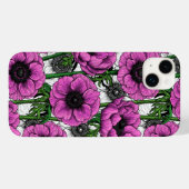 Roze anemontuin Case-Mate iPhone case (Achterkant (horizontaal))