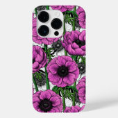 Roze anemontuin Case-Mate iPhone case (Achterkant)