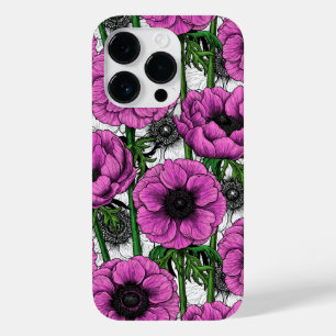 Roze anemontuin Case-Mate iPhone 14 pro hoesje