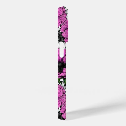 Roze anemontuin Case-Mate iPhone case (Achterkant / Rechts)