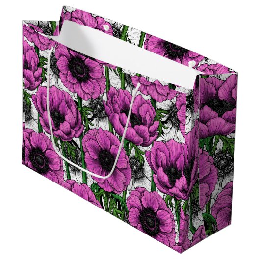 Roze anemontuin groot cadeauzakje (Voorkant Gekanteld)