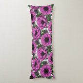 Roze anemontuin lichaamskussen (Achterkant (Verticaal))