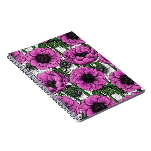 Roze anemontuin notitieboek (Rechterzijde)