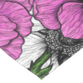 Roze anemontuin tafelkleed (Gekanteld)