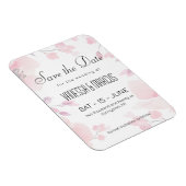 Roze Anemoon Bloemen Huwelijk Save the Date Magneet (Rechterzijde)