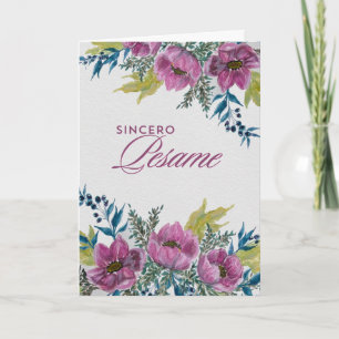 Roze Anemoon Krans Rouwkaart Kaart