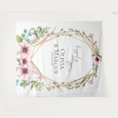 Roze Anemoon Terrarium Trouw Foto Achtergrond Wandkleed (Voorkant (horizontaal))