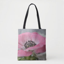 Roze Anemoon Zachte Botanische Kunst Tas