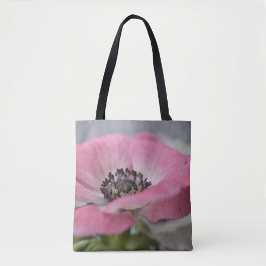 Roze Anemoon Zachte Botanische Kunst Tas (Voorkant)