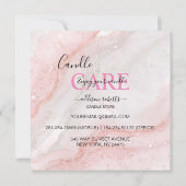 Roze anesthesieklade bedankkaart (Achterkant)